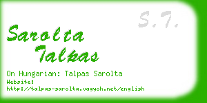 sarolta talpas business card